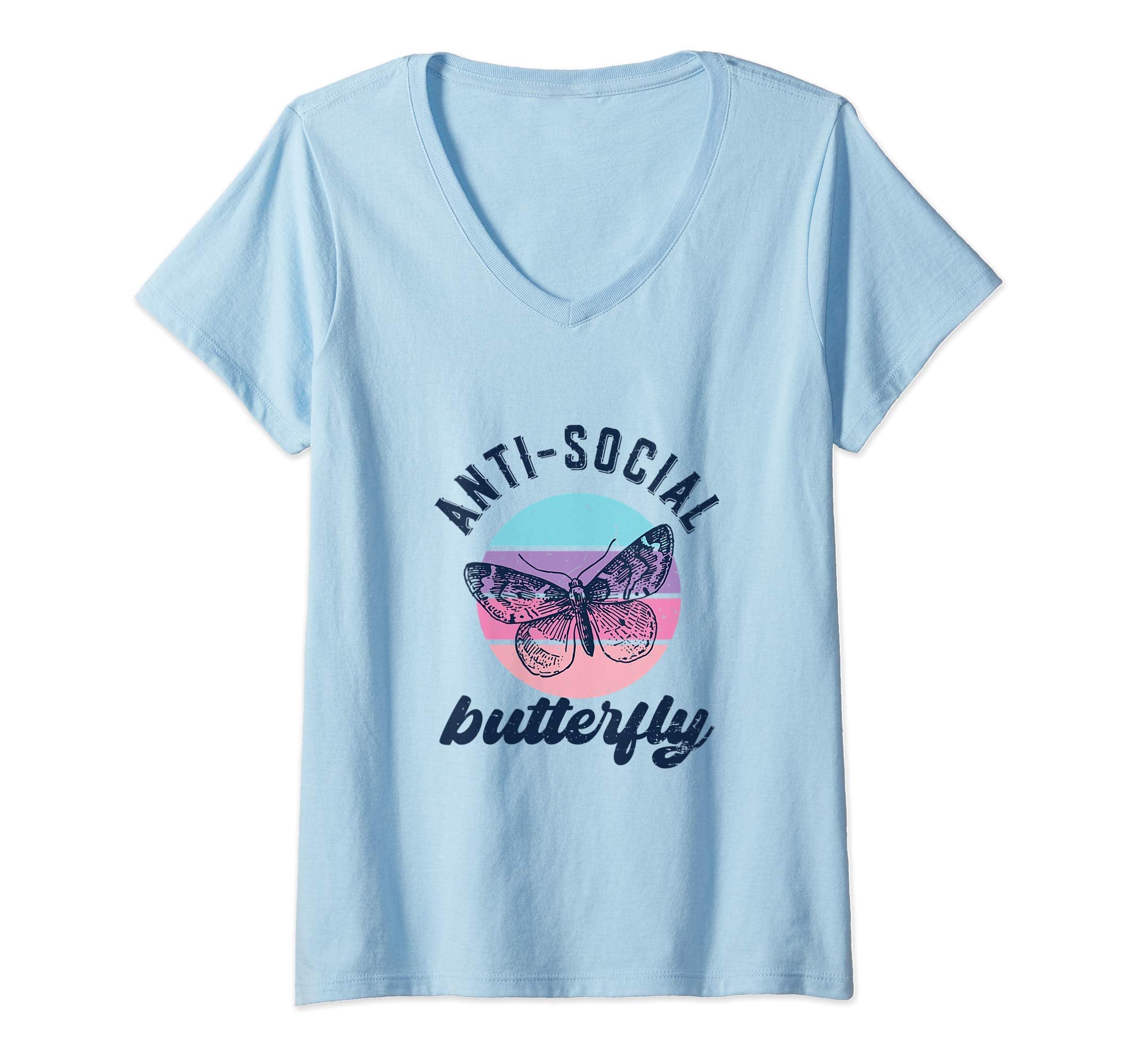 Womens Funny Anti Social Butterfly T-Shirt - Casual Everyday Wear Unisex - T-Shirt, Sweatshirt, Hoodie