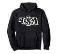 Usa Typography Patriotic 4Th July Hoodie - Minimalist Print Men Women - T-Shirt, Sweatshirt, Hoodie