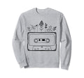 Floral Flower Cassette Tape Vinyl Sweatshirt - Novelty Apparel for Adults - T-Shirt, Sweatshirt, Hoodie