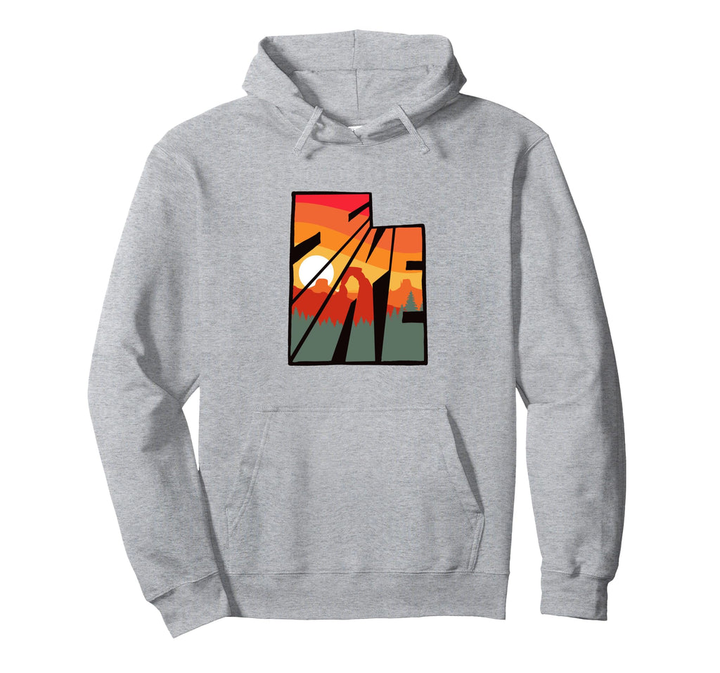 Hike Utah State Outdoor Hiking Hoodie - Streetwear Style for Adults - T-Shirt, Sweatshirt, Hoodie