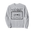 Floral Flower Cassette Tape Vinyl Sweatshirt - Minimalist Print Men Women - T-Shirt, Sweatshirt, Hoodie