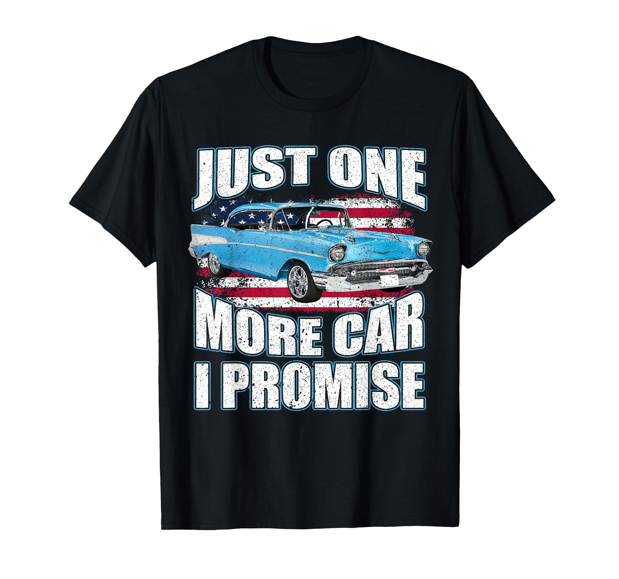 American Flag 1957 57 Bel Air Just T-Shirt - Custom Art Print for Adults - T-Shirt, Sweatshirt, Hoodie