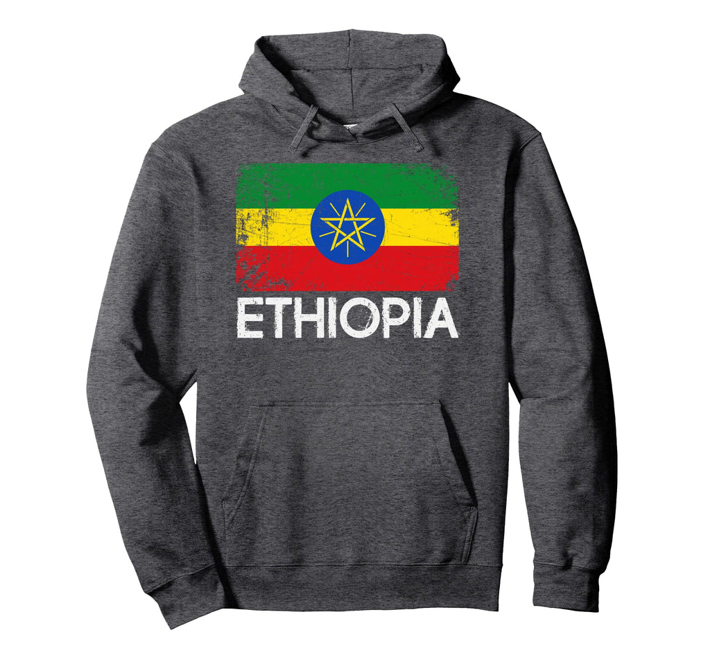 Ethiopian Flag Made Ethiopia Hooded Hoodie - Fun Novelty Design for Adults - T-Shirt, Sweatshirt, Hoodie