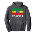 Ethiopian Flag Made Ethiopia Hooded Hoodie - Fun Novelty Design for Adults - T-Shirt, Sweatshirt, Hoodie