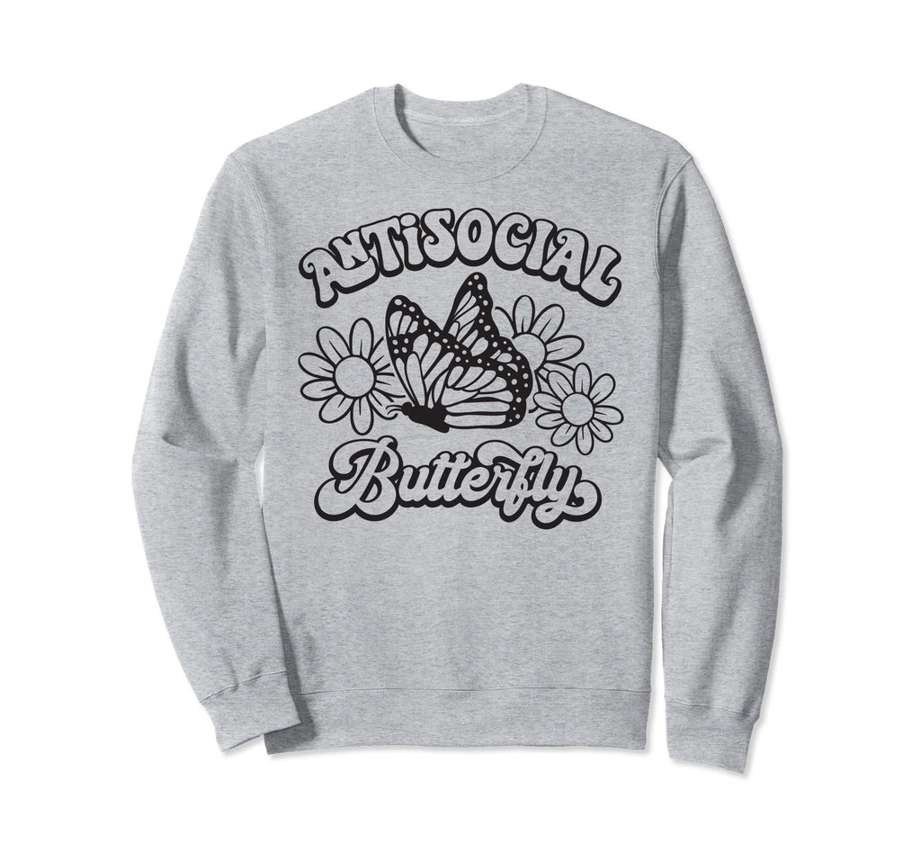 Antisocial Butterfly Sweatshirt - Graphic Print for Adults - T-Shirt, Sweatshirt, Hoodie