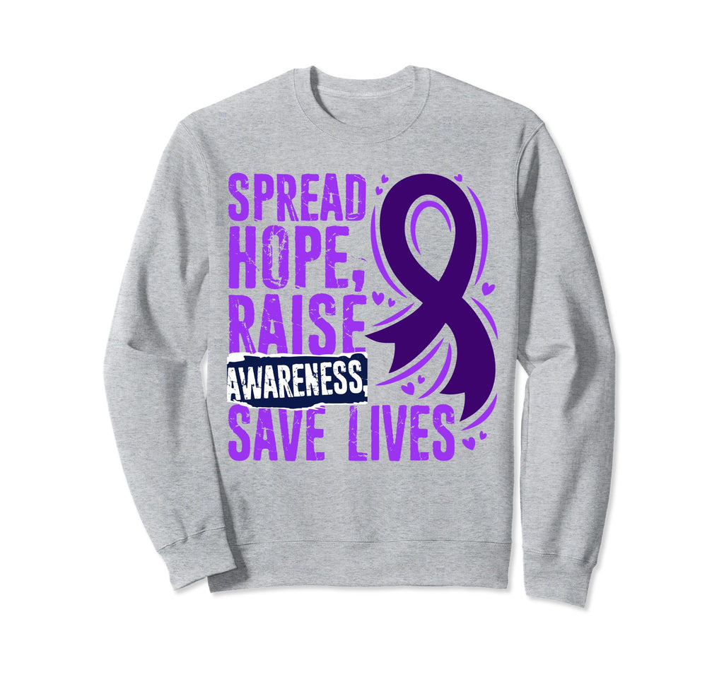 Spread Hope Raise Awareness Save Sweatshirt - Minimalist Print Men Women - T-Shirt, Sweatshirt, Hoodie