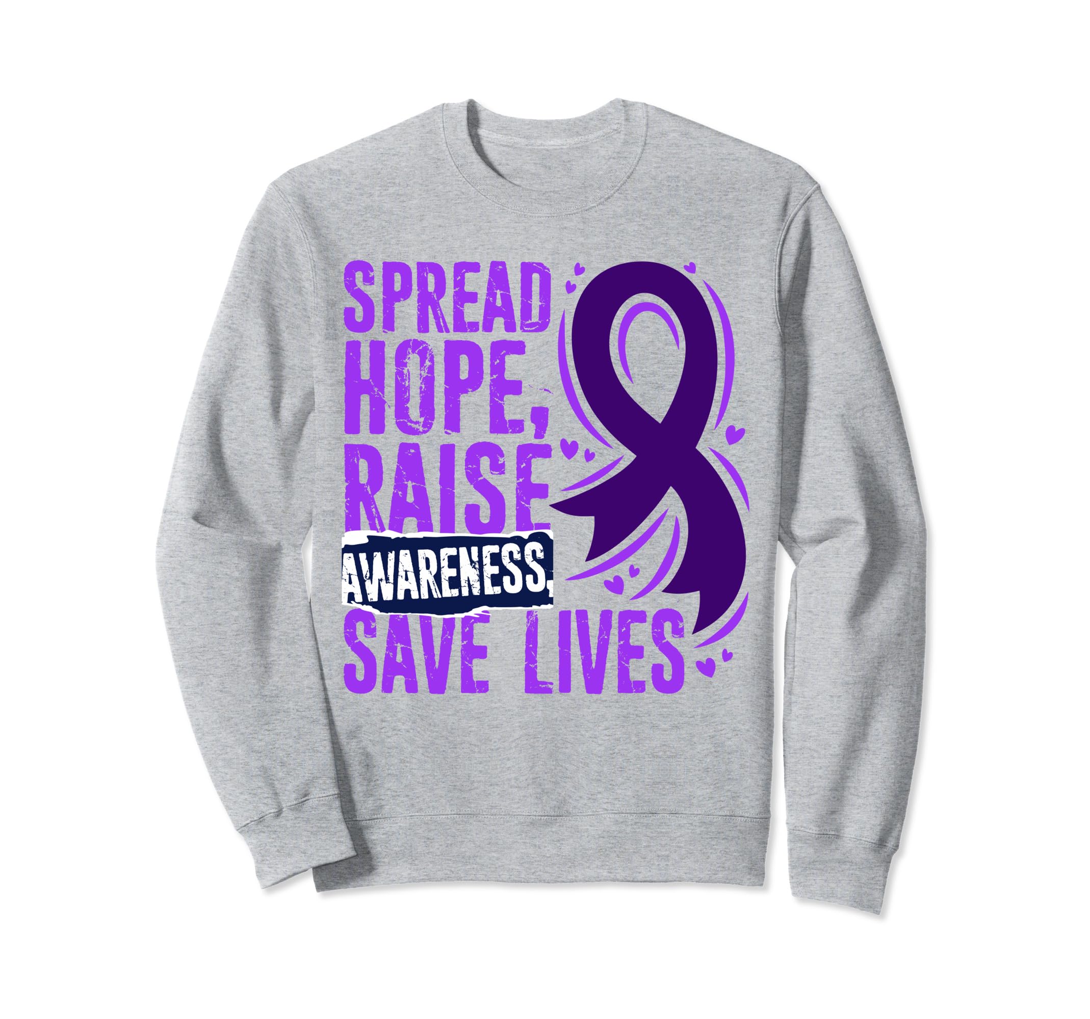 Spread Hope Raise Awareness Save Sweatshirt - Minimalist Print Men Women - T-Shirt, Sweatshirt, Hoodie