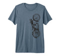 Motorcycle Biker Tri Blend T-Shirt - Minimalist Print Men Women - T-Shirt, Sweatshirt, Hoodie
