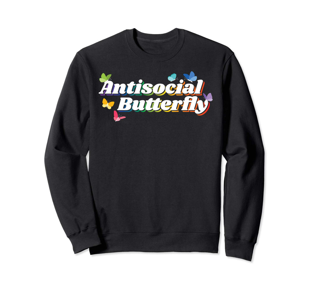 Rainbow Introvert Antisocial Sweatshirt - Minimalist Print Men Women - T-Shirt, Sweatshirt, Hoodie