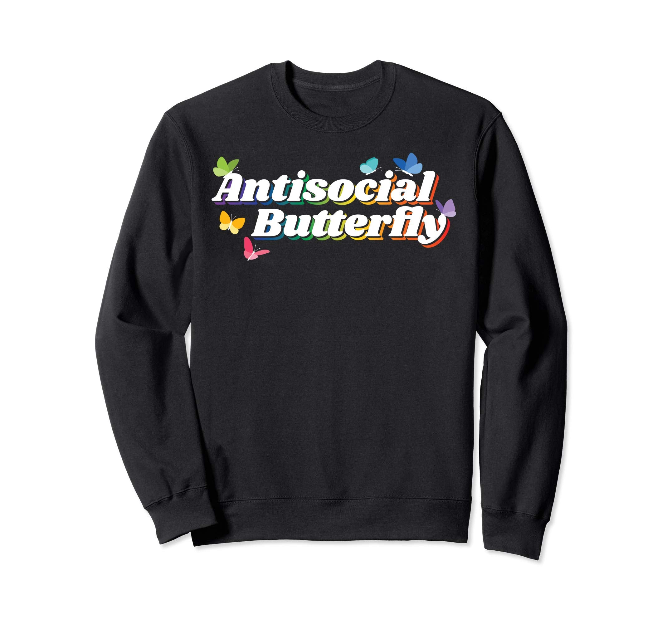 Rainbow Introvert Antisocial Sweatshirt - Minimalist Print Men Women - T-Shirt, Sweatshirt, Hoodie