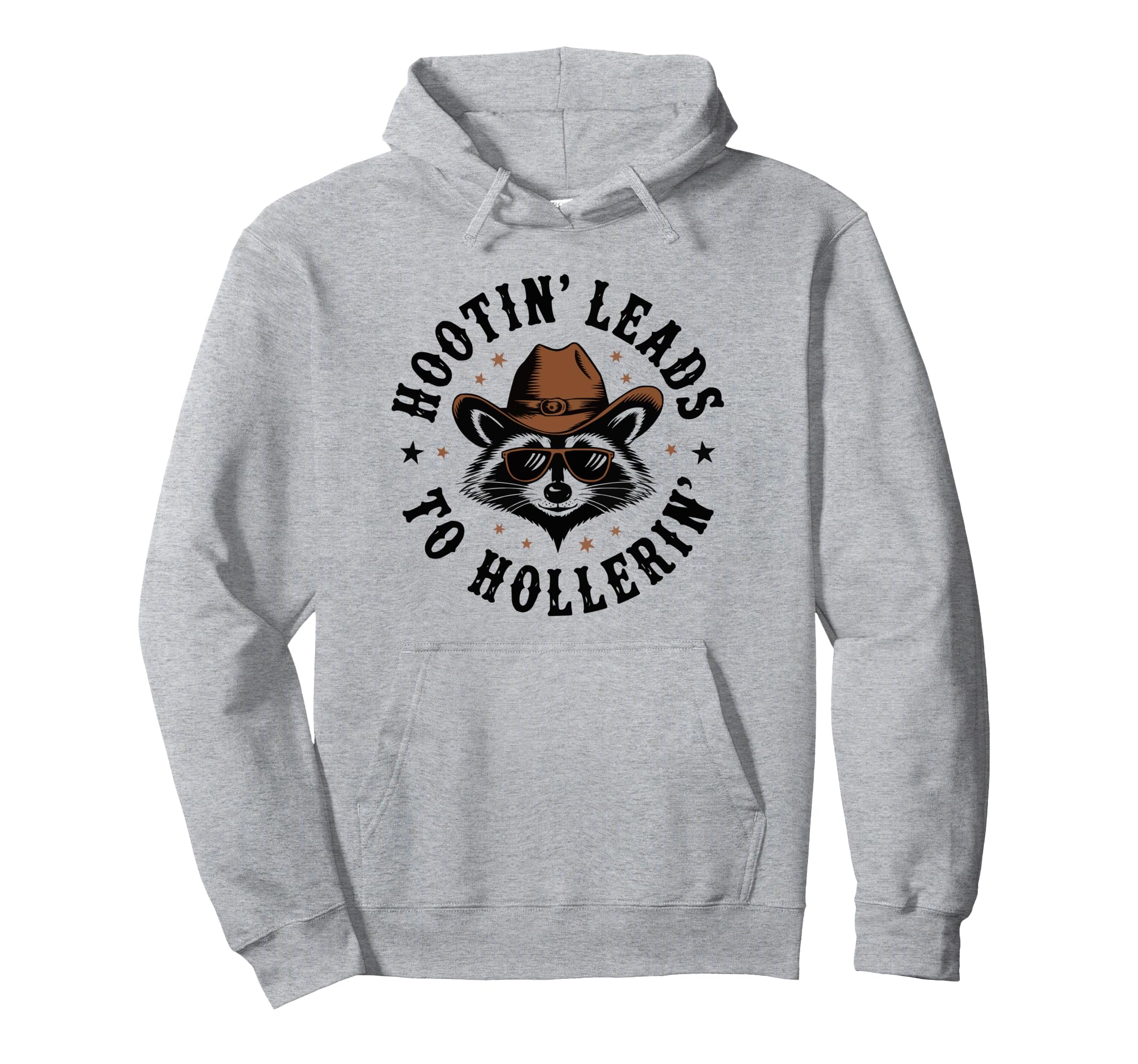 Hootin Leads To Hollerin Raccoon Hoodie - Minimalist Print for Adults - T-Shirt, Sweatshirt, Hoodie