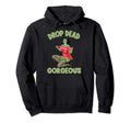 Zombie Pin Up Halloween Drop Dead Hoodie - Fun Novelty Design Men Women - T-Shirt, Sweatshirt, Hoodie