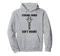 Animal Strong Mind Soft Heart Mental Hoodie - Novelty Apparel Men Women - T-Shirt, Sweatshirt, Hoodie