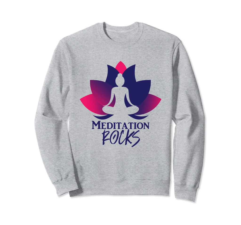 Meditation Rocks Funny Zen Yoga Sweatshirt - Unique Graphic Men Women - T-Shirt, Sweatshirt, Hoodie