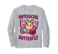 Groovy Anti Social Butterfly Ironic T-Shirt - Streetwear Style Men Women - T-Shirt, Sweatshirt, Hoodie