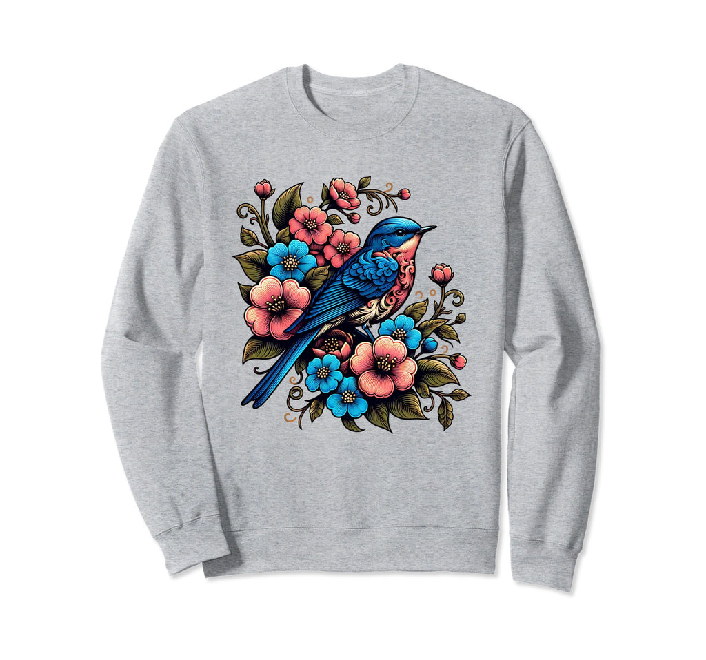 Floral Cherry Blossom Eastern Sweatshirt - Casual Everyday Wear Men Women - T-Shirt, Sweatshirt, Hoodie