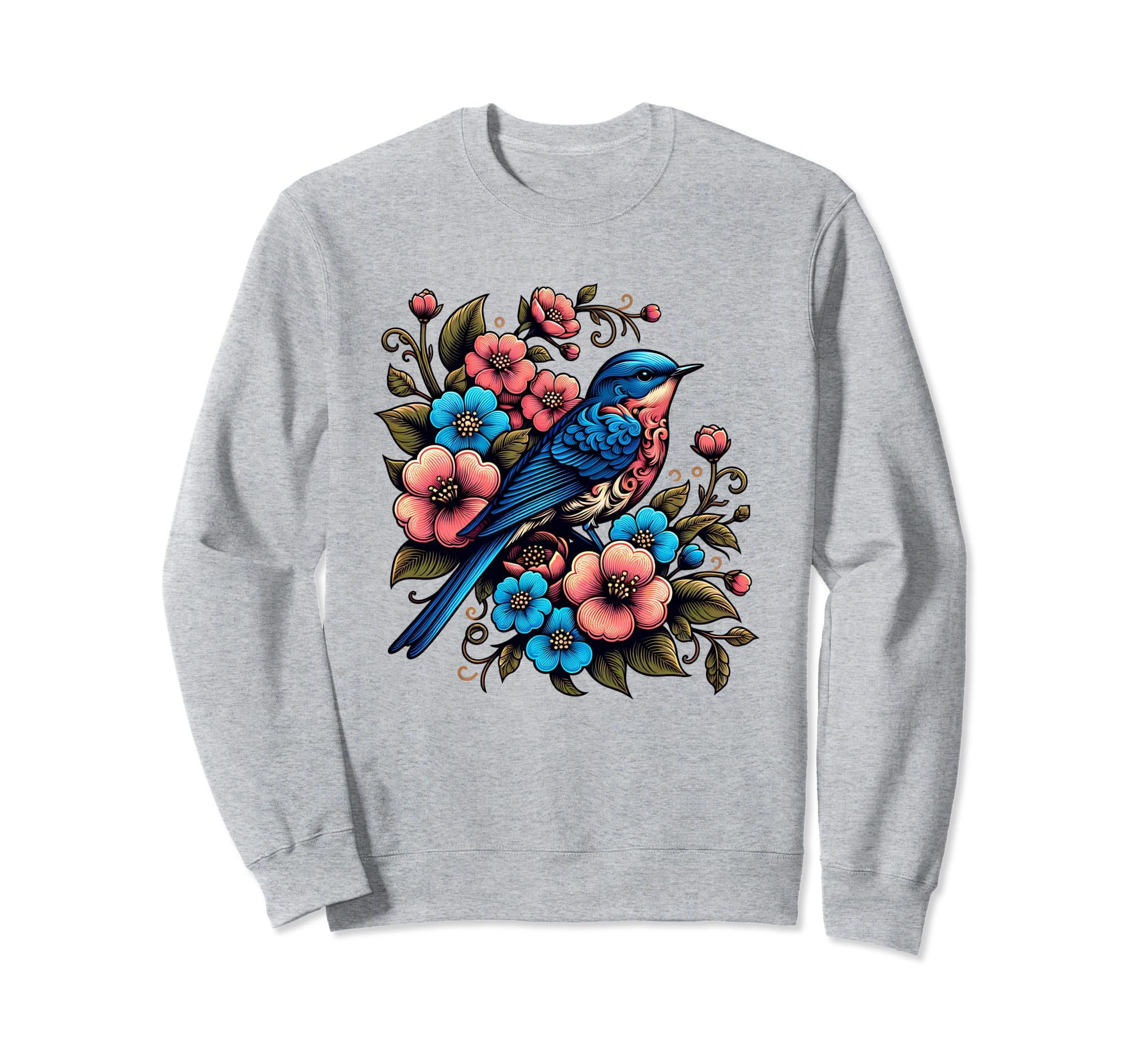 Floral Cherry Blossom Eastern Sweatshirt - Casual Everyday Wear Men Women - T-Shirt, Sweatshirt, Hoodie