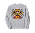 Skull Moth Edgy Old School Sweatshirt - Fun Novelty Design Men Women - T-Shirt, Sweatshirt, Hoodie