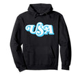 Usa Typography Patriotic 4Th July Hoodie - Novelty Apparel for Adults - T-Shirt, Sweatshirt, Hoodie