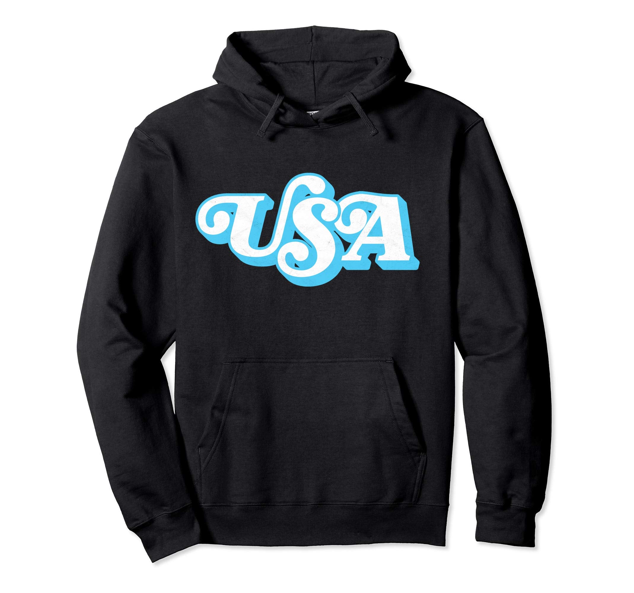 Usa Typography Patriotic 4Th July Hoodie - Novelty Apparel for Adults - T-Shirt, Sweatshirt, Hoodie