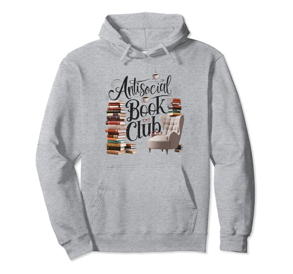 Antisocial Book Club Introverted Hoodie - Aesthetic Graphic Unisex - T-Shirt, Sweatshirt, Hoodie