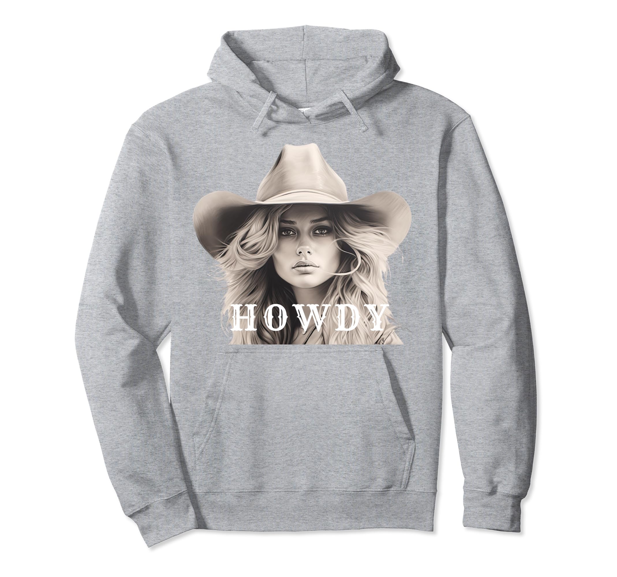 Howdy Coastal Cowgirl Western Boho Hoodie - Fun Novelty Design Men Women - T-Shirt, Sweatshirt, Hoodie
