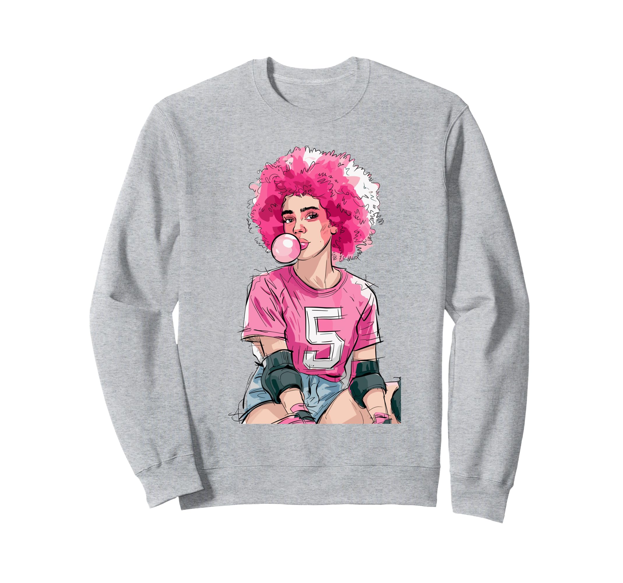 Roller Skating 80S Roller Derby Sweatshirt - Streetwear Style for Adults - T-Shirt, Sweatshirt, Hoodie