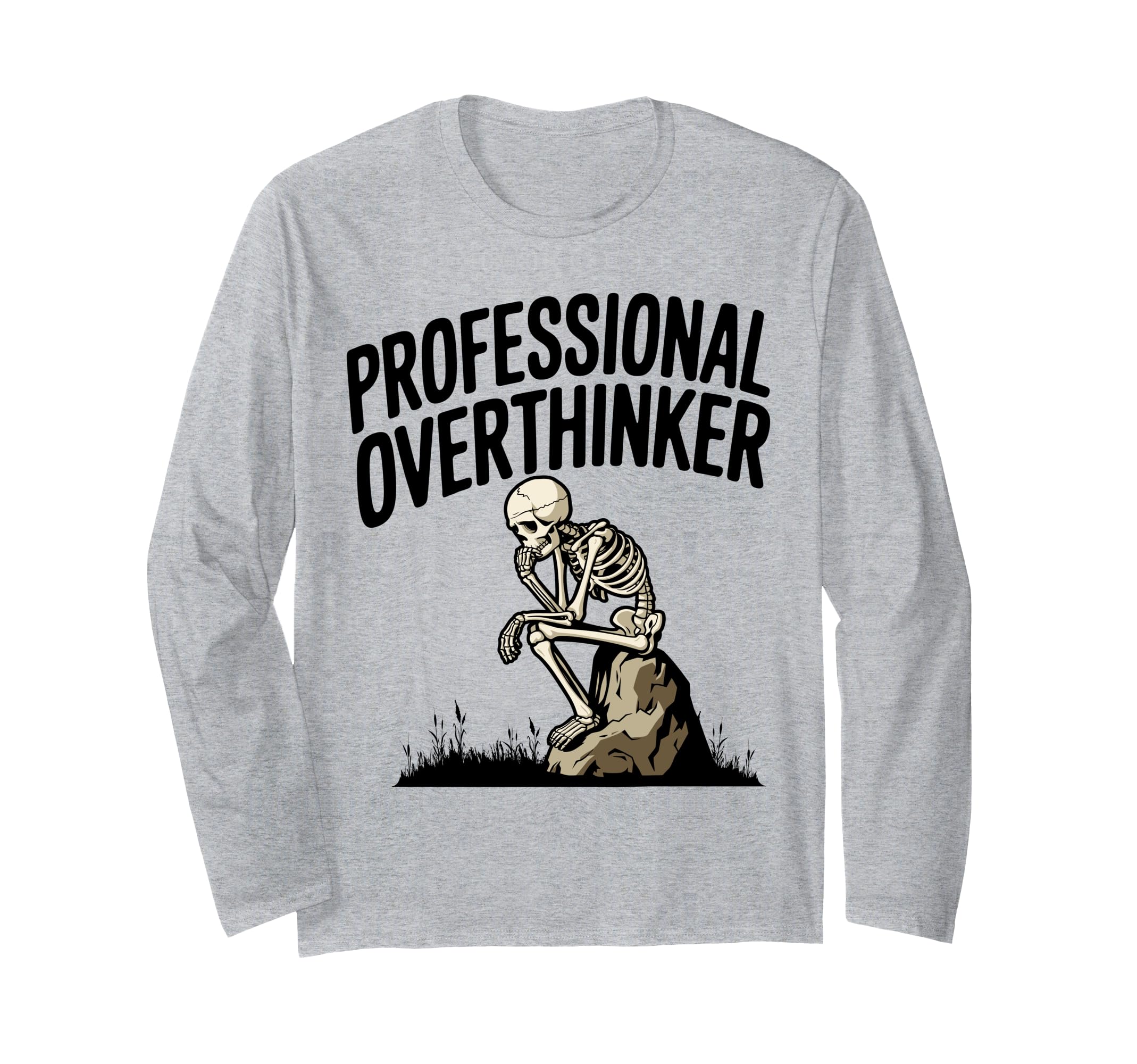 Professional Overthinker Anxiety T-Shirt - Minimalist Print for Adults - T-Shirt, Sweatshirt, Hoodie