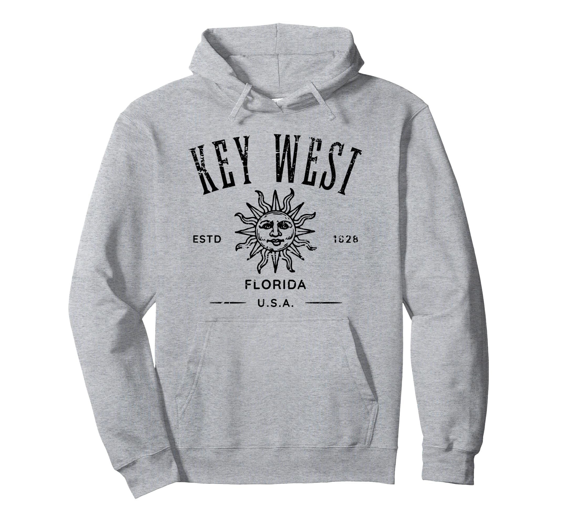 Key West Florida Distressed Souvenir Hoodie - Custom Art Print for Adults - T-Shirt, Sweatshirt, Hoodie