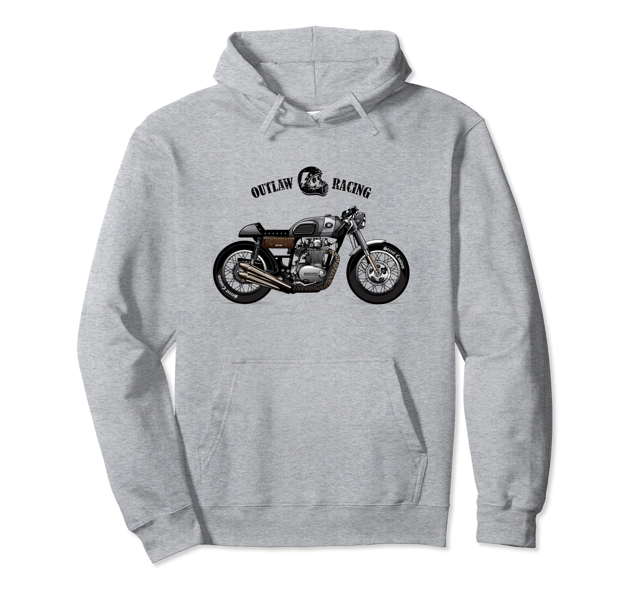 Bike Moto Motorcycle Hoody Biker Hoodie - Fun Novelty Design for Adults - T-Shirt, Sweatshirt, Hoodie