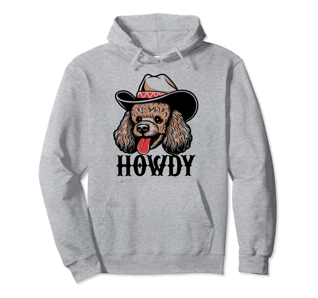 Howdy Bigfoot Poodle Dog Rodeo Western Hoodie - Unique Graphic for Adults - T-Shirt, Sweatshirt, Hoodie