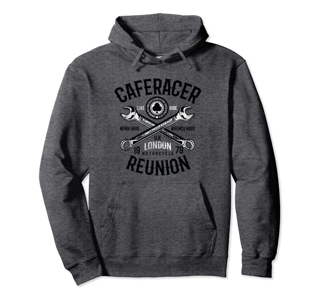 Cafe Racer Motorcycle Reunion Uk Hoodie - Casual Everyday Wear for Adults - T-Shirt, Sweatshirt, Hoodie