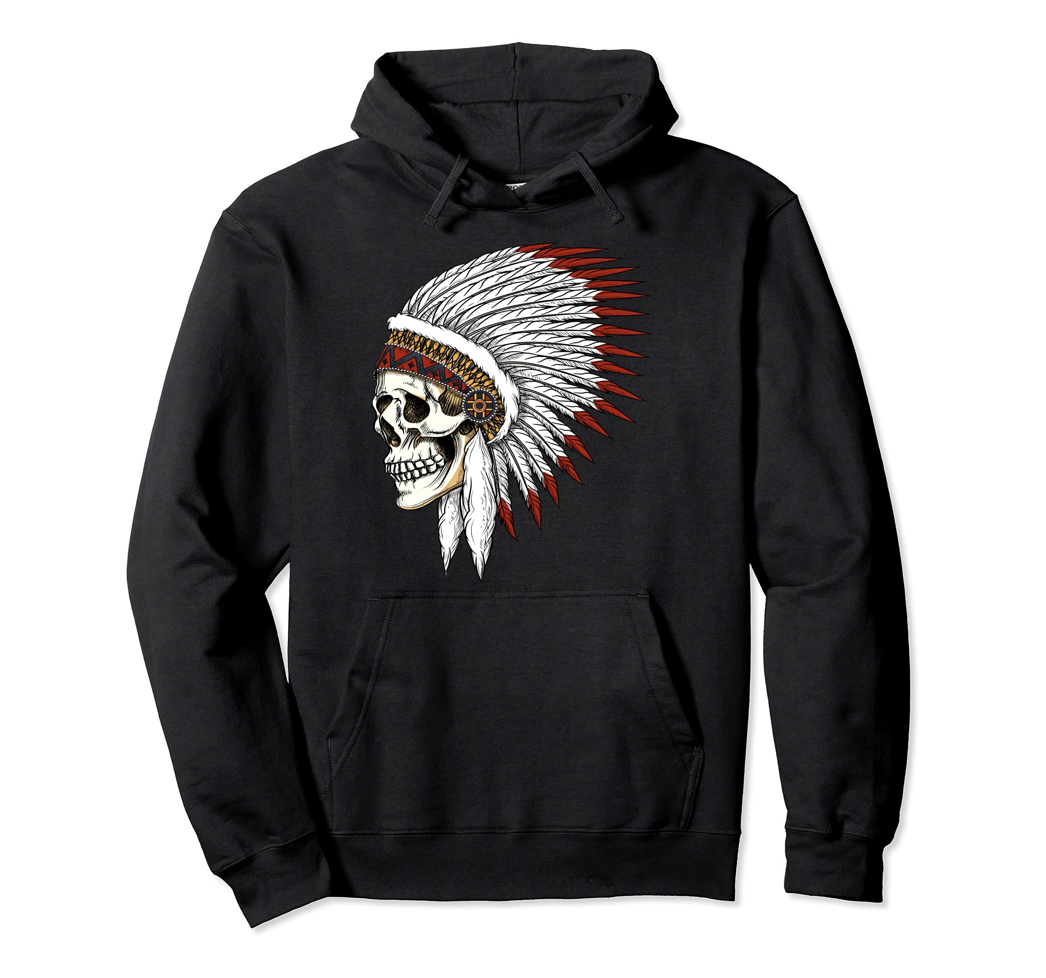 Native American Headdress Indian Chief Hoodie - Trendy Graphic for Adults - T-Shirt, Sweatshirt, Hoodie