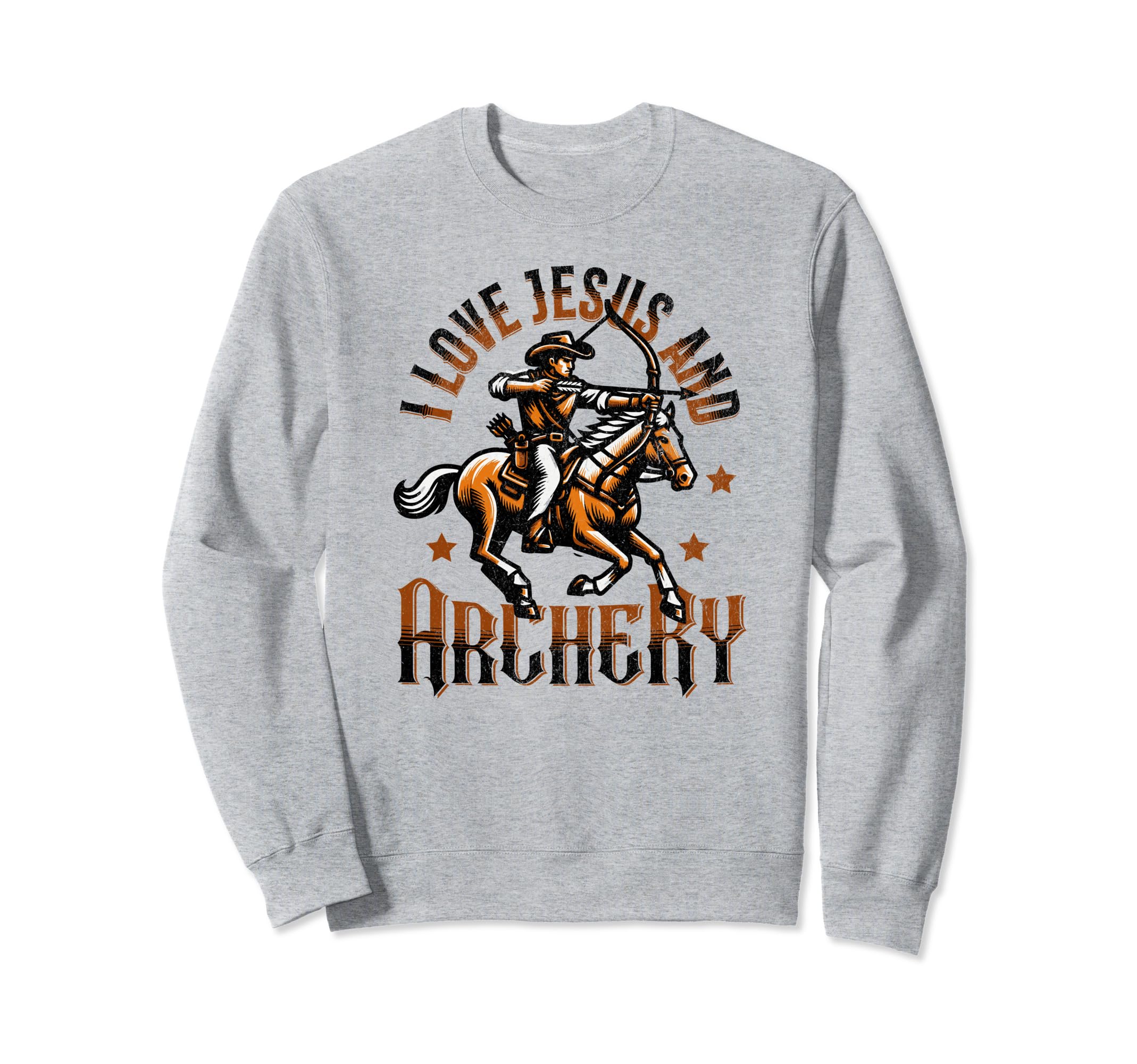 I Love Jesus And Archery Sweatshirt - Minimalist Print for Adults - T-Shirt, Sweatshirt, Hoodie