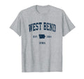 West Bend Iowa Ia Athletic Navy T-Shirt - Minimalist Print for Adults - T-Shirt, Sweatshirt, Hoodie