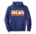 Run Seventies Color Typography Runner Hoodie - Streetwear Style Unisex - T-Shirt, Sweatshirt, Hoodie