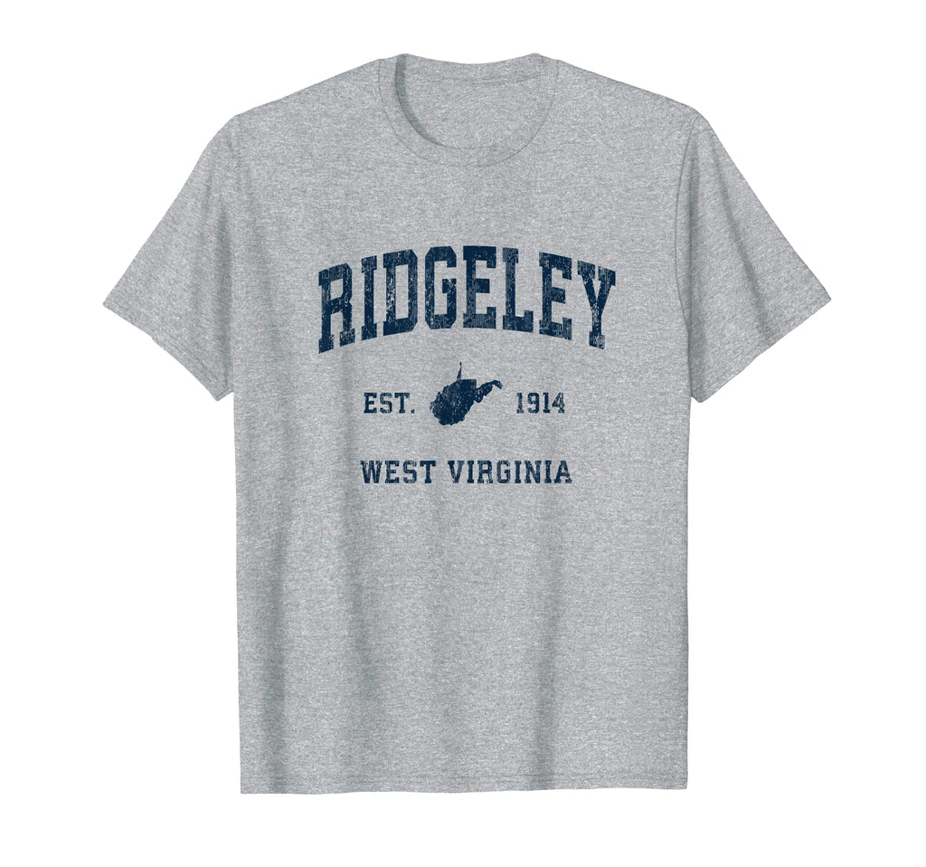 Ridgeley West Virginia Wv Athletic Navy T-Shirt - Trendy Graphic Unisex - T-Shirt, Sweatshirt, Hoodie