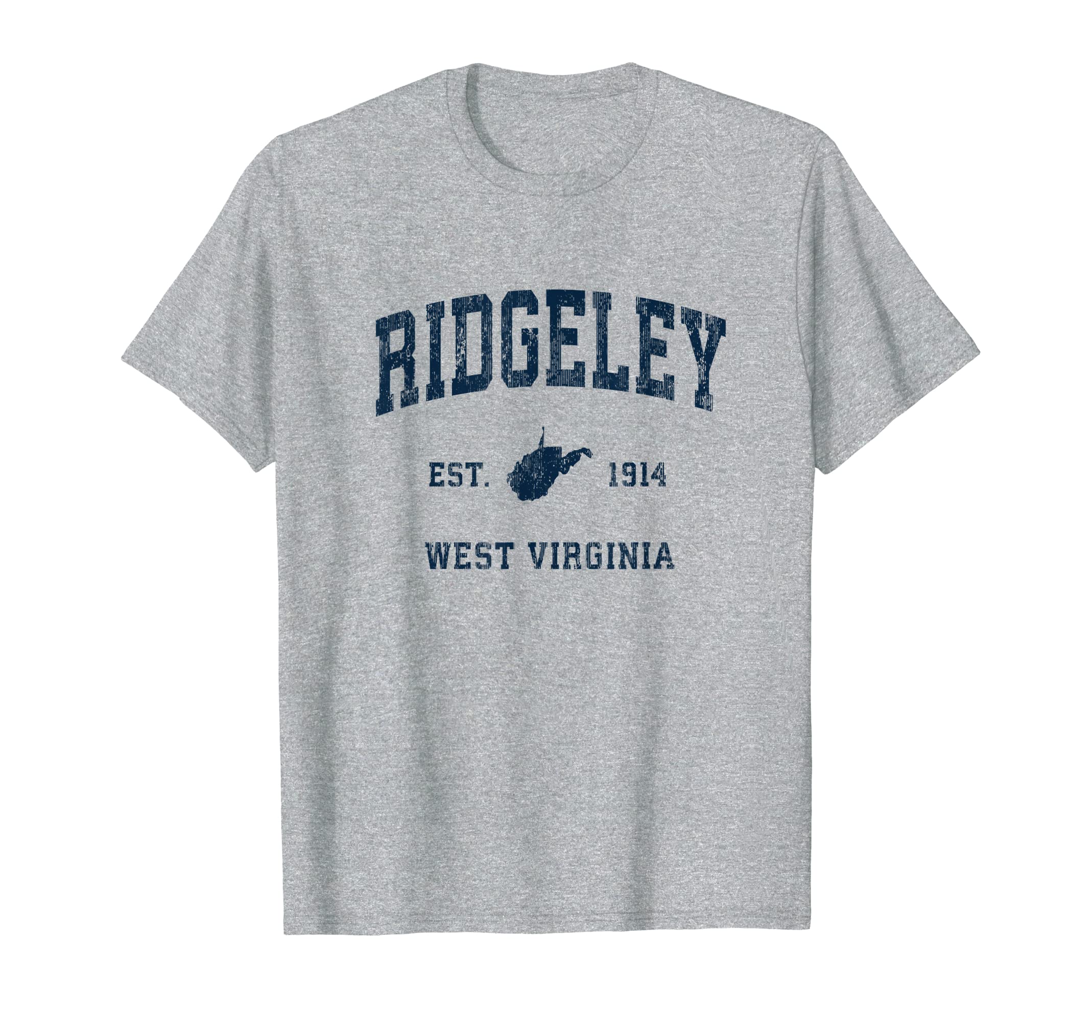 Ridgeley West Virginia Wv Athletic Navy T-Shirt - Trendy Graphic Unisex - T-Shirt, Sweatshirt, Hoodie