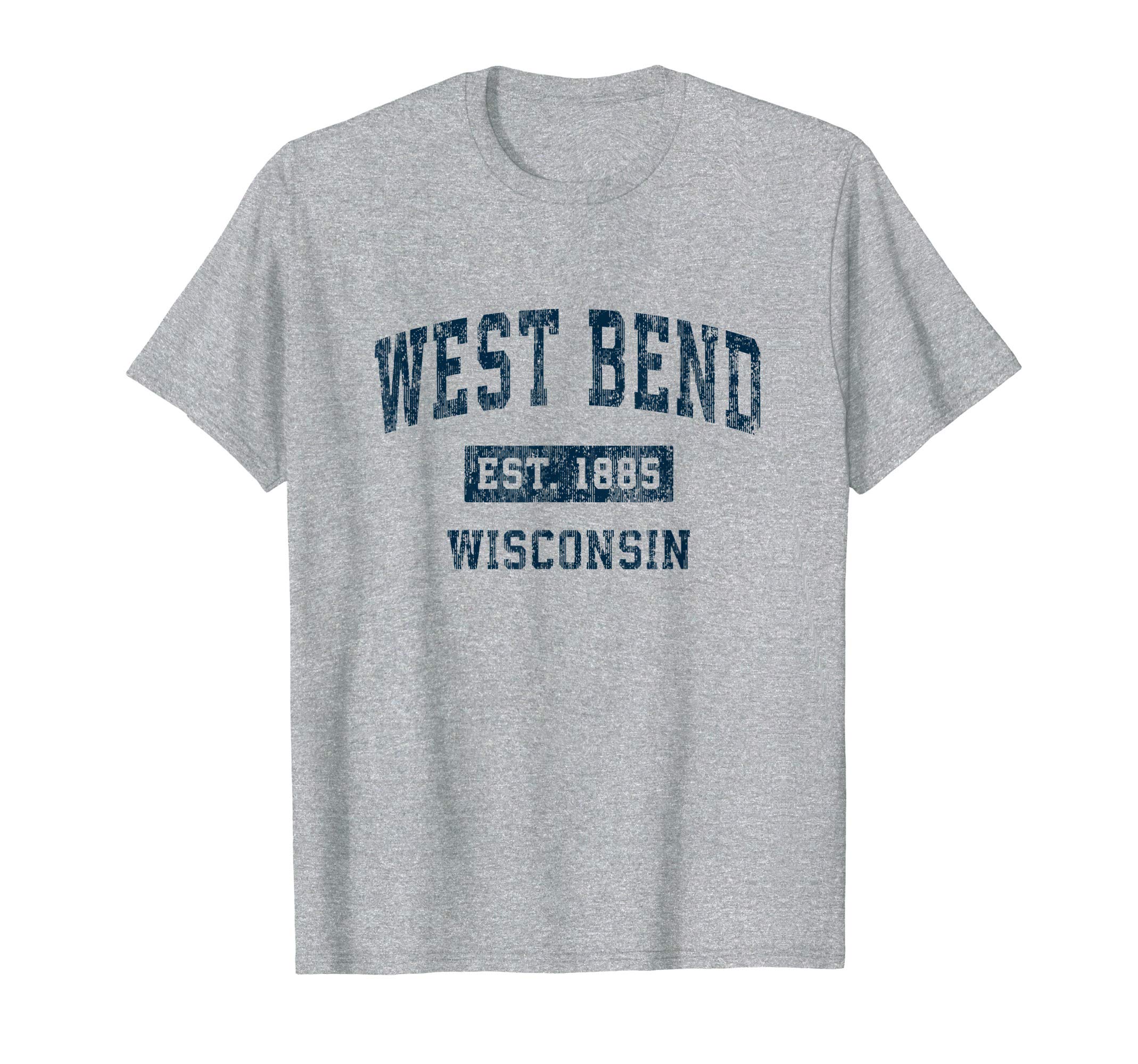 West Bend Wisconsin Wi Sports Navy T-Shirt - Novelty Apparel Unisex - T-Shirt, Sweatshirt, Hoodie