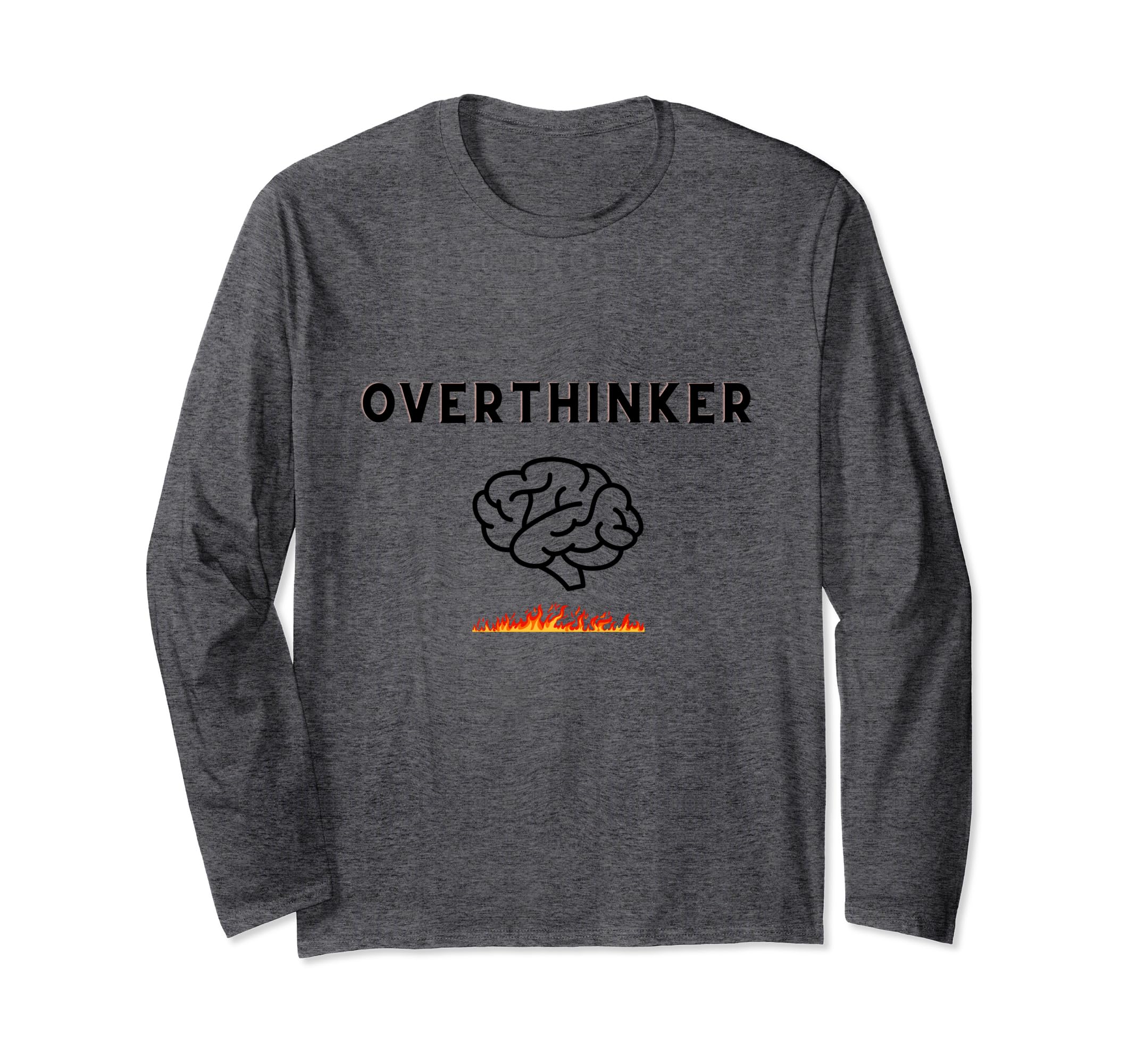 Overthinker Picture Brain And Fire T-Shirt - Aesthetic Graphic for Adults - T-Shirt, Sweatshirt, Hoodie