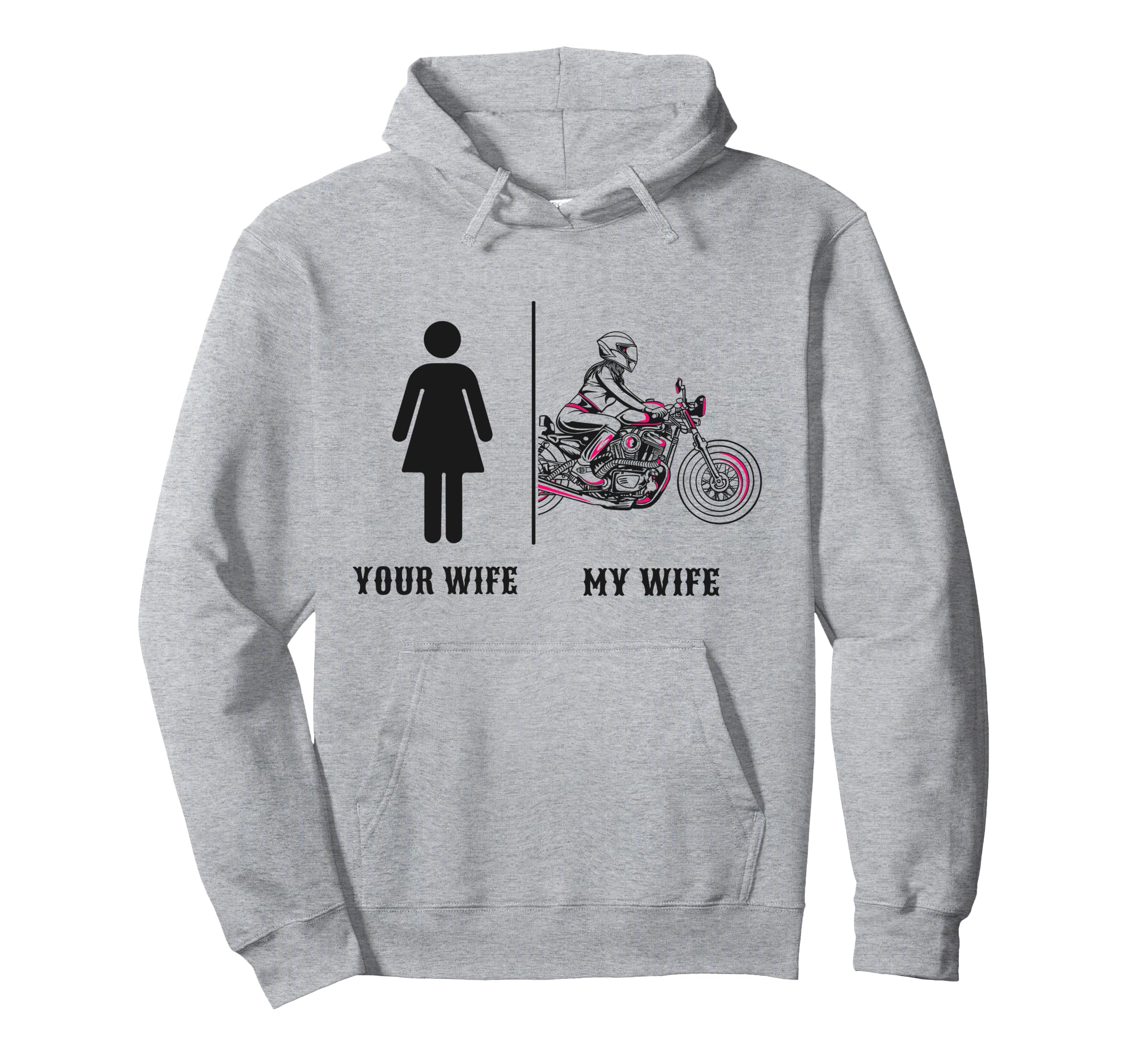 Motorcycle Biker Wife Marriage Wedding Hoodie - Unique Graphic for Adults - T-Shirt, Sweatshirt, Hoodie