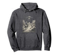 Cowboy Ufo Alien Encounter Horse Western Hoodie - Graphic Print Men Women - T-Shirt, Sweatshirt, Hoodie