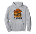 Fall Pumpkin Howdy Halloween Western Hoodie - Fun Novelty Design Unisex - T-Shirt, Sweatshirt, Hoodie