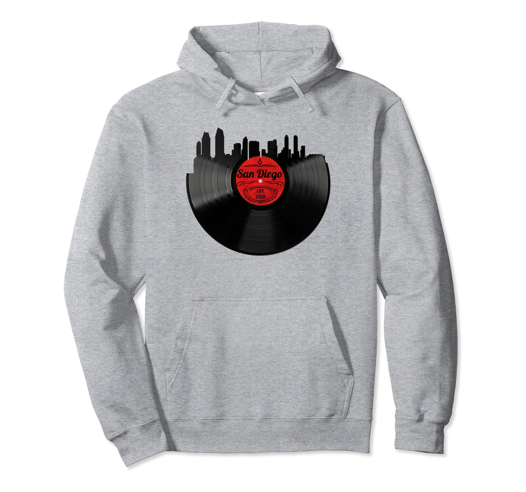 San Diego Cali Skyline Vinyl Sweatshirt - Novelty Apparel for Adults - T-Shirt, Sweatshirt, Hoodie