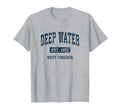 Deep Water West Virginia Wv Athletic T-Shirt - Minimalist Print for Adults - T-Shirt, Sweatshirt, Hoodie