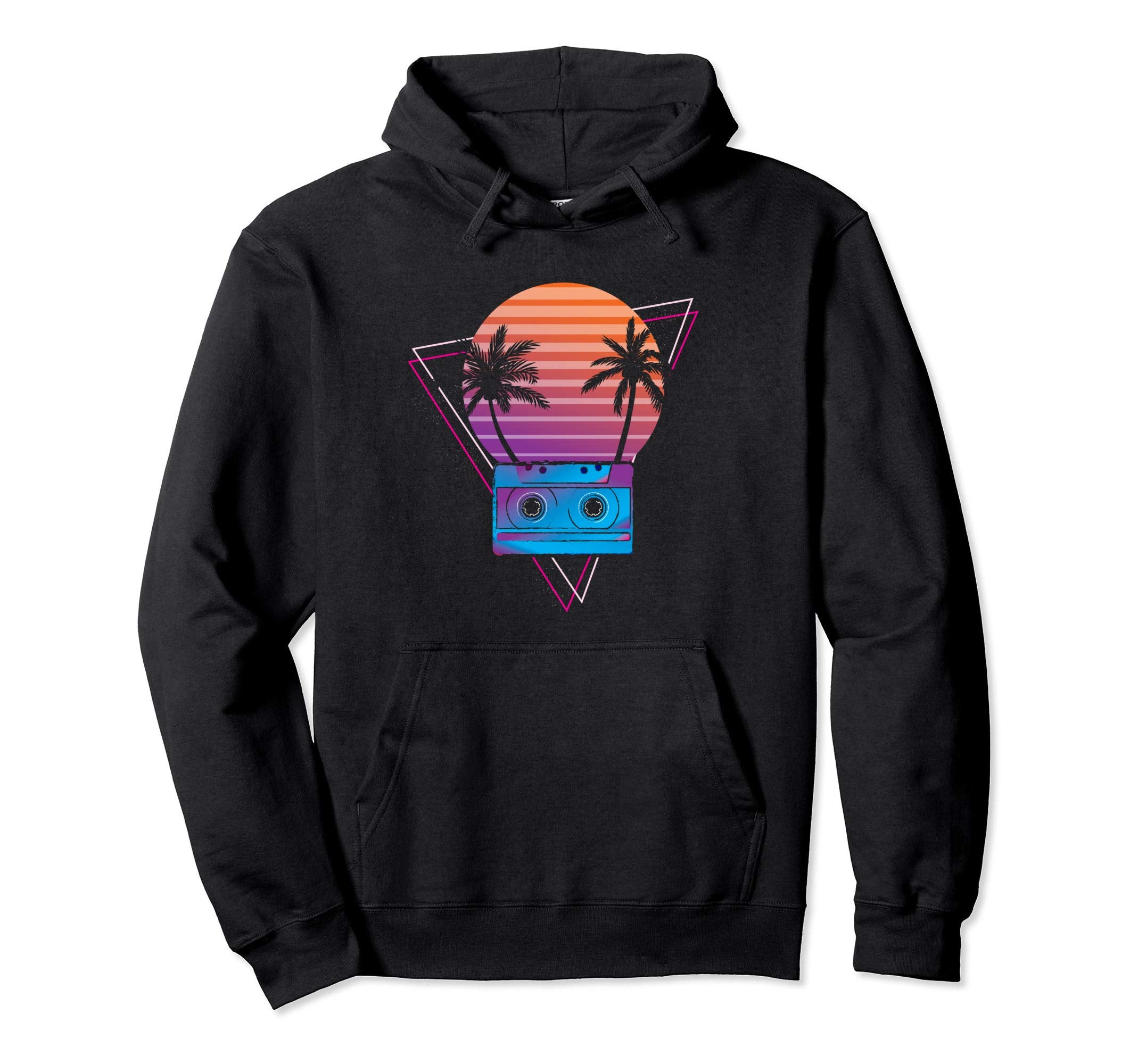 Outrun Synthwave Vaporwave Sunset Hoodie - Graphic Print for Adults - T-Shirt, Sweatshirt, Hoodie
