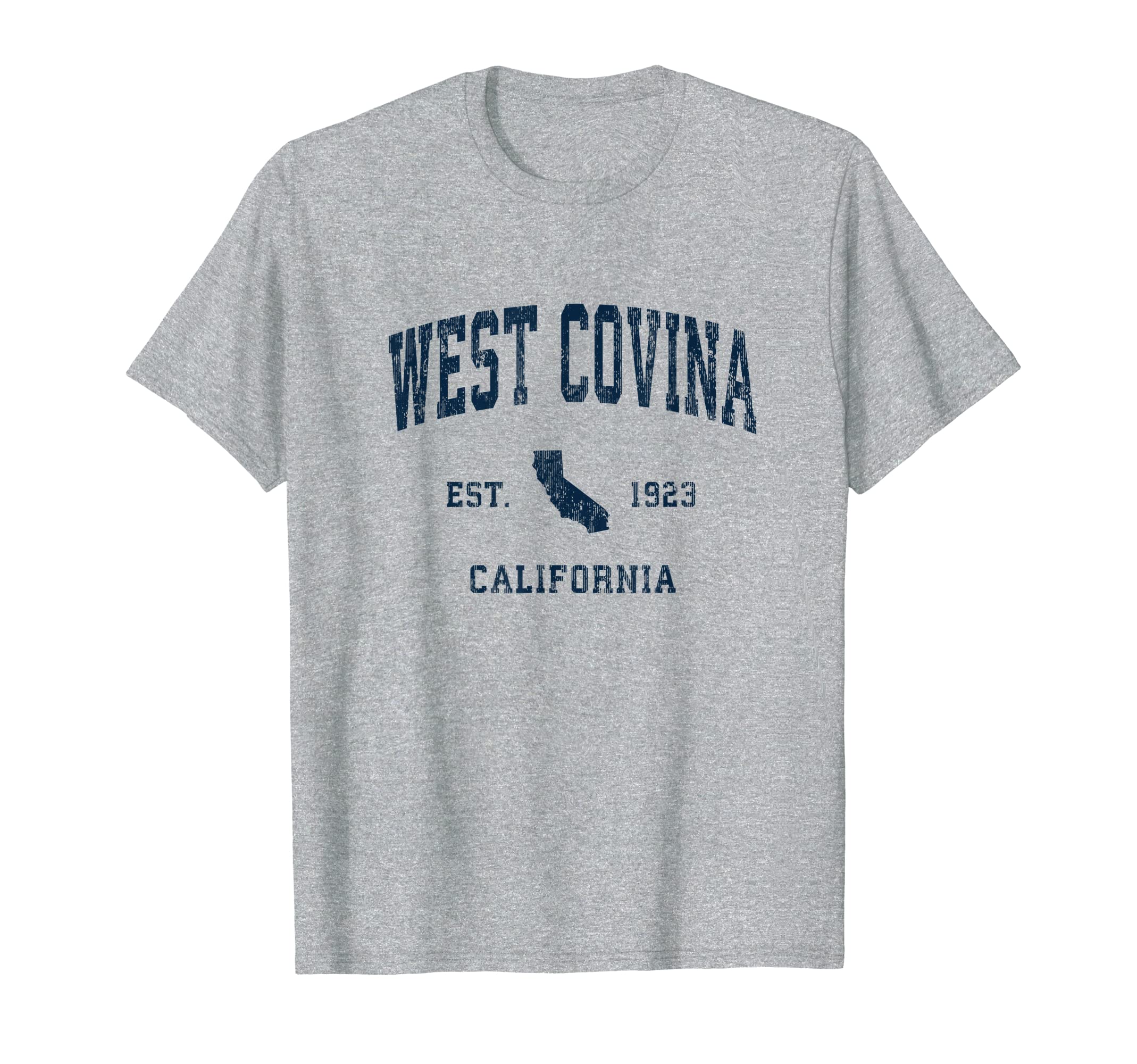 West Covina California Ca Athletic Navy T-Shirt - Trendy Graphic Unisex - T-Shirt, Sweatshirt, Hoodie