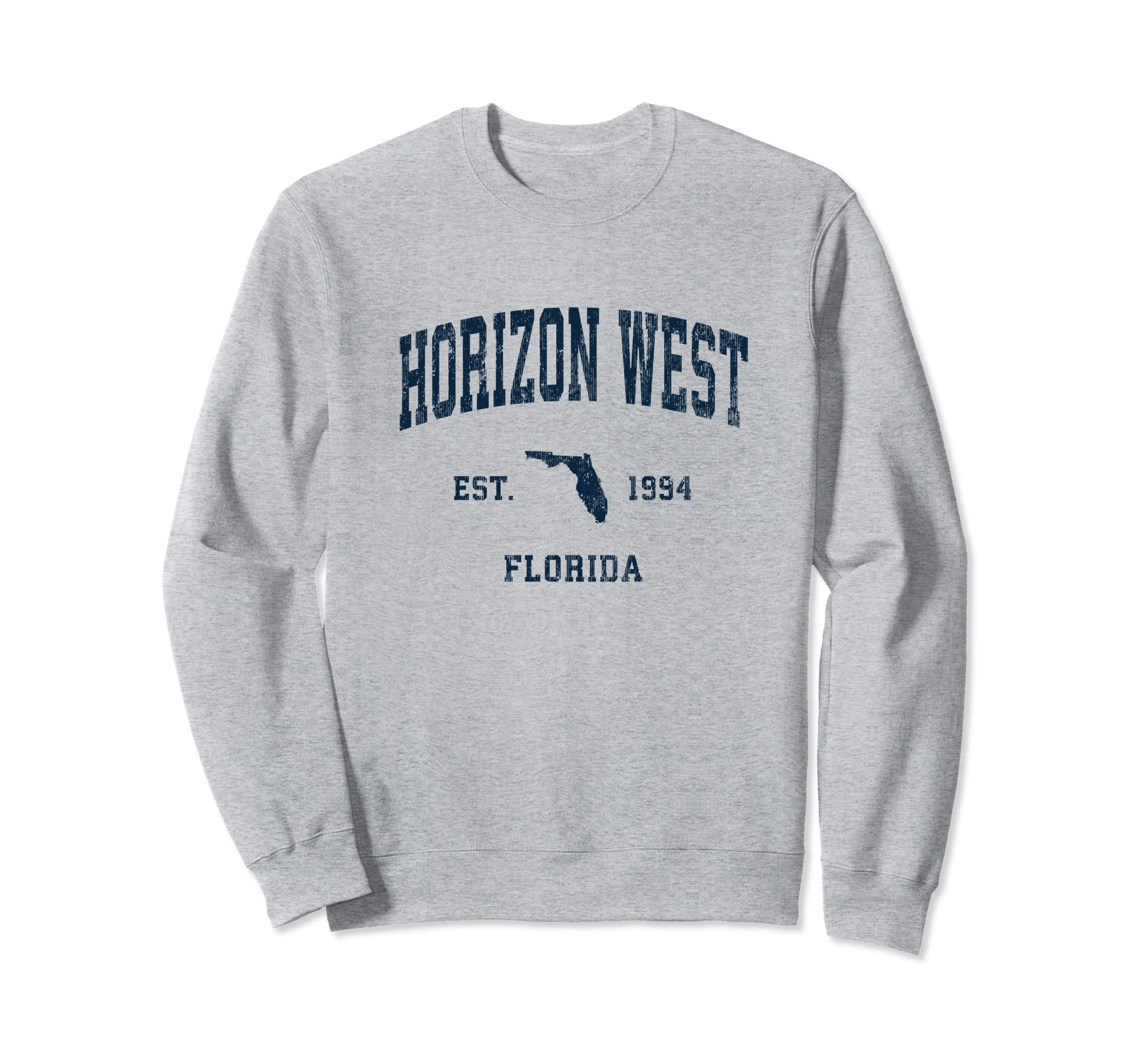 Horizon West Florida Fl Athletic Navy Sweatshirt - Graphic Print Men Women - T-Shirt, Sweatshirt, Hoodie