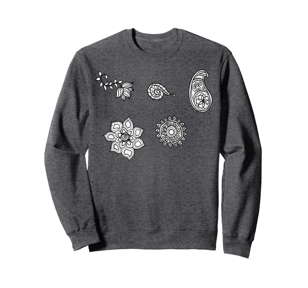 Floral And Paisley Designs Mandala Sweatshirt - Graphic Print Men Women - T-Shirt, Sweatshirt, Hoodie