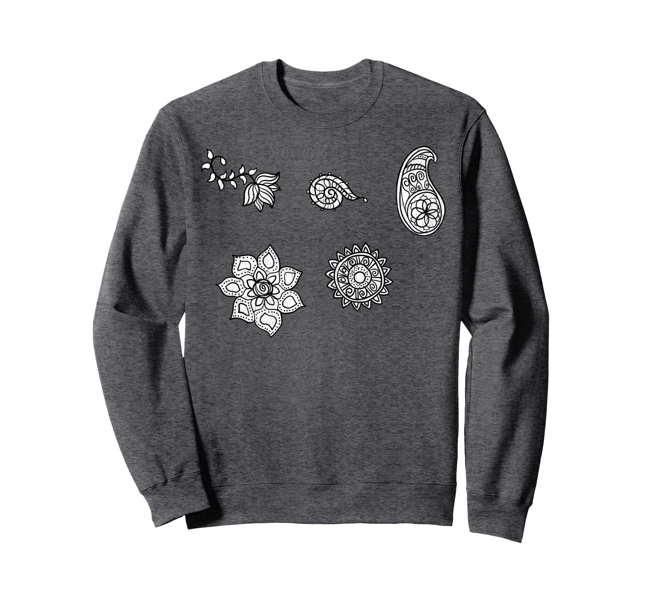 Floral And Paisley Designs Mandala Sweatshirt - Graphic Print Men Women - T-Shirt, Sweatshirt, Hoodie